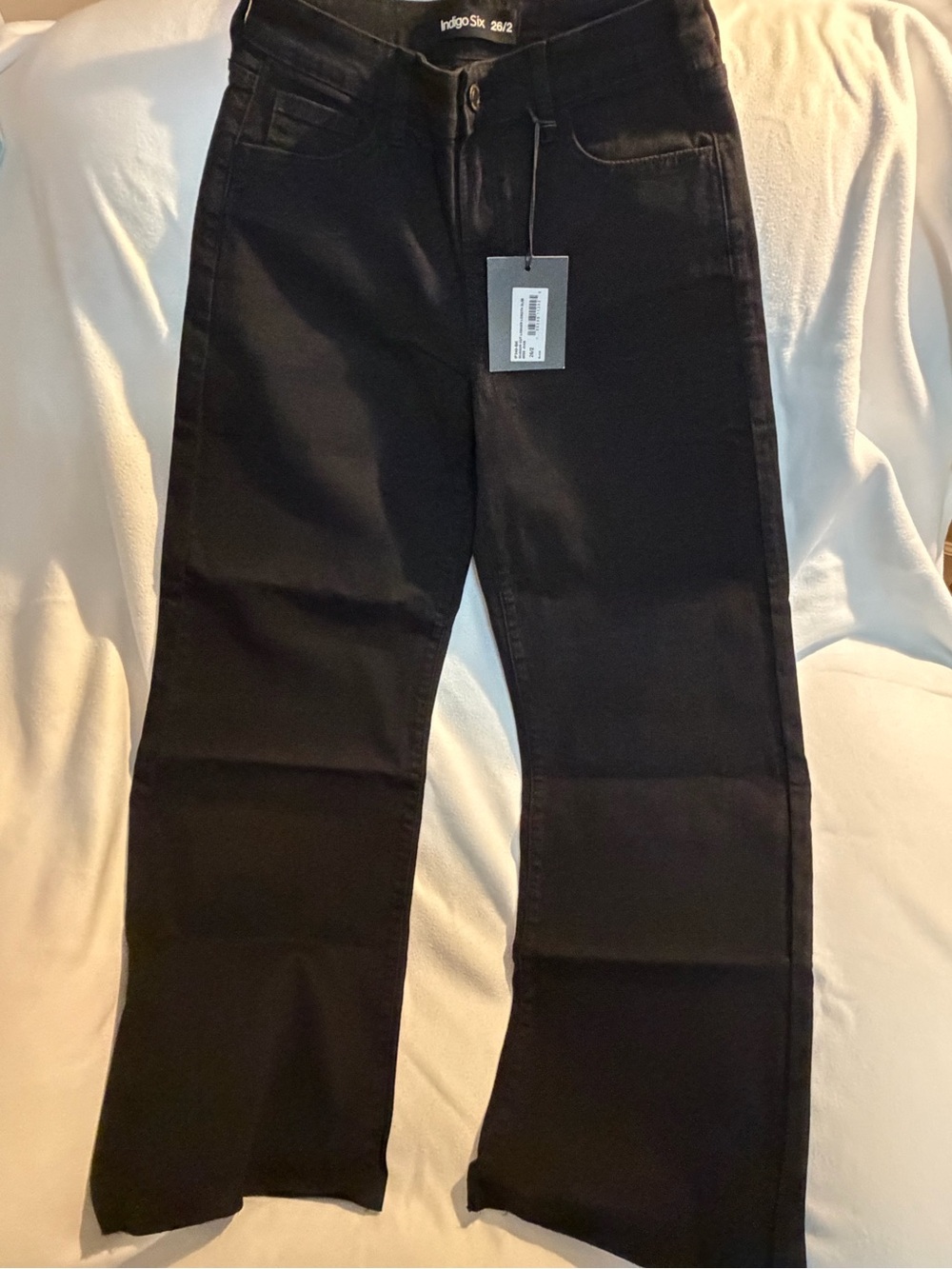 Indigo Six Women's Black Wide Leg Jeans